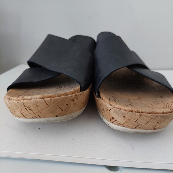 Kork-Ease Navy Criss Cross Cork Sandals Size 8.5 - Picture 3 of 6